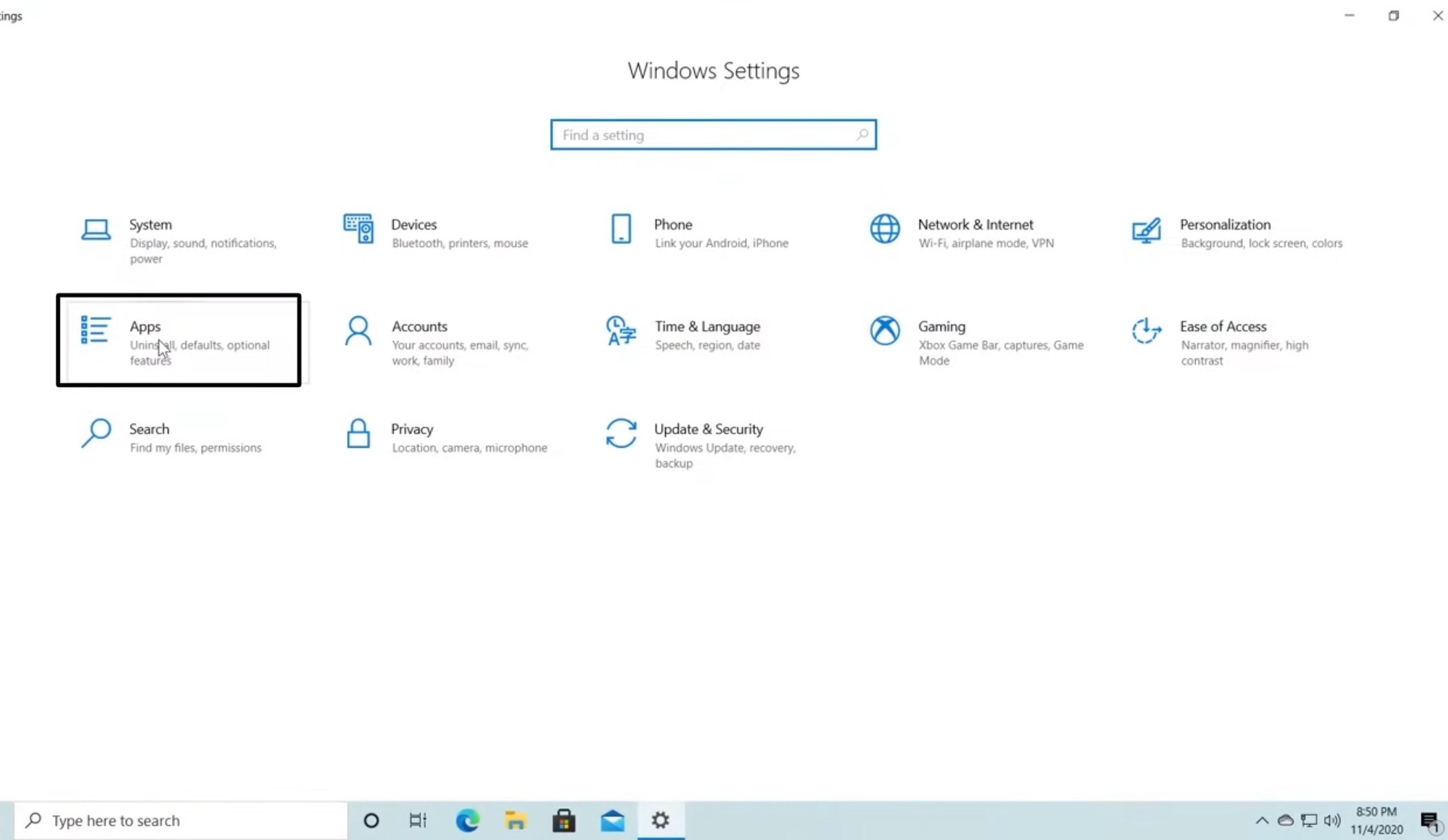 Windows 10 設定アプリ