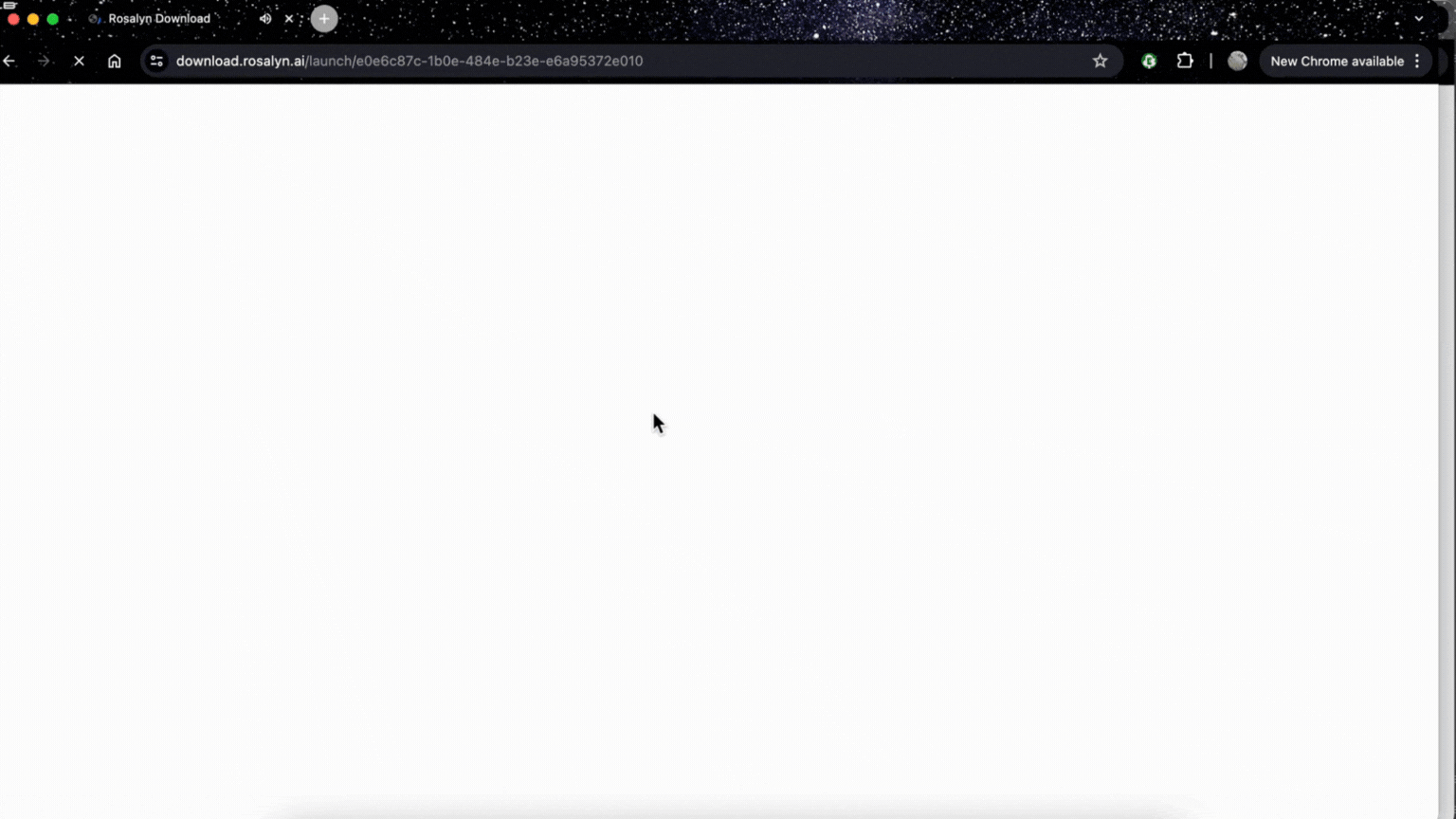 Open Quiz をクリックして Rosalyn が起動する様子